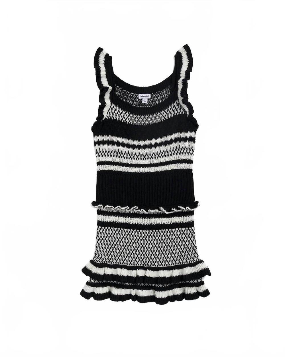 NEW SPLENDID little girls' ruffle sweater dress in black